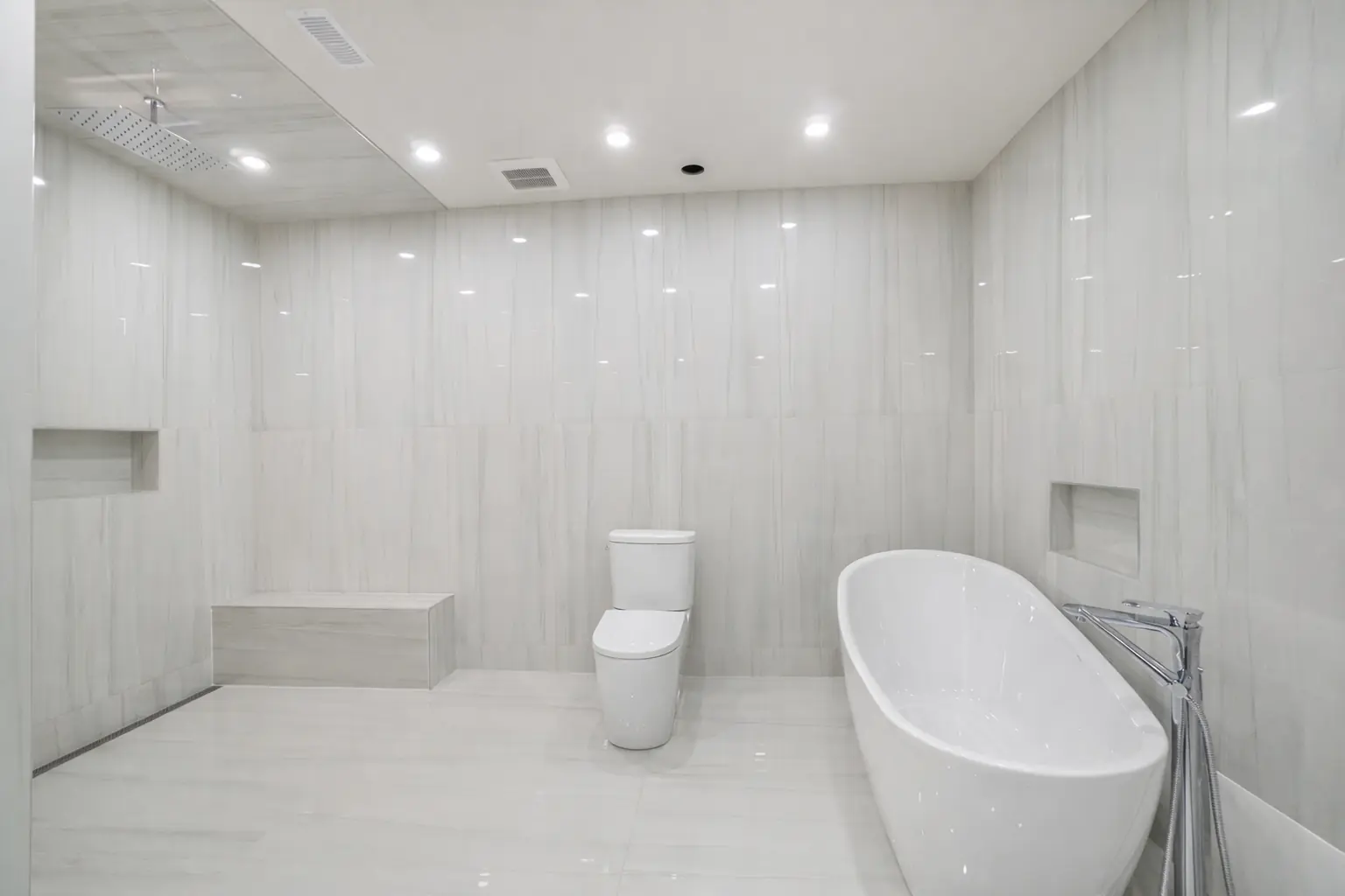 R&H spa-style bathroom renovation with soaker tub and shower